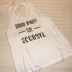 GOOD VIBES OR GOODBYE Active Wear Tank